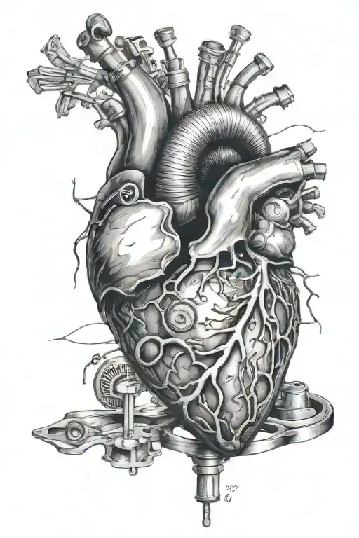 open heart surgery  tattoo design idea