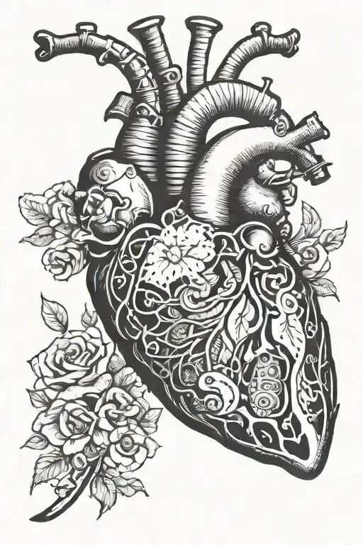 open heart surgery  tattoo design idea
