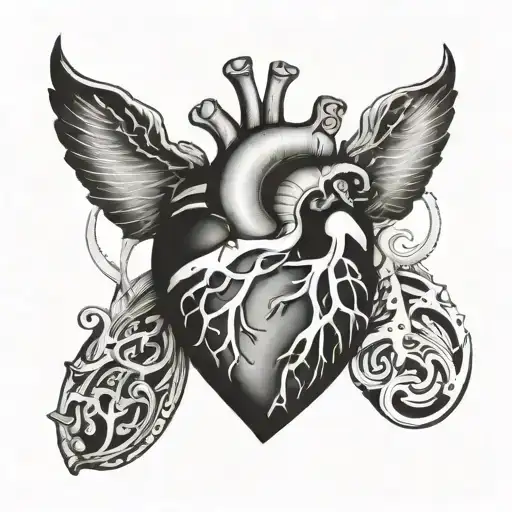 open heart surgery  tattoo design idea