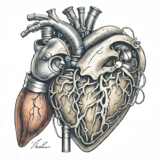 open heart surgery  tattoo design idea