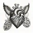 open heart surgery  tattoo design idea