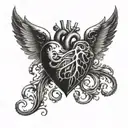 open heart surgery  tattoo design idea