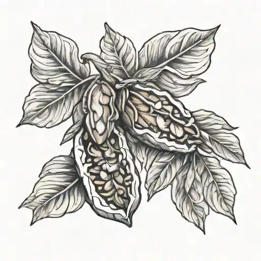 pecan nut tattoo design idea