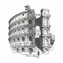 Romans in the Colosseum tattoo design idea