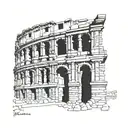 Romans in the Colosseum tattoo design idea