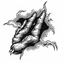 hand with lightning tattoo design idea