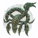 scorpion with fairy wings tattoo design idea