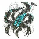scorpion with fairy wings tattoo design idea