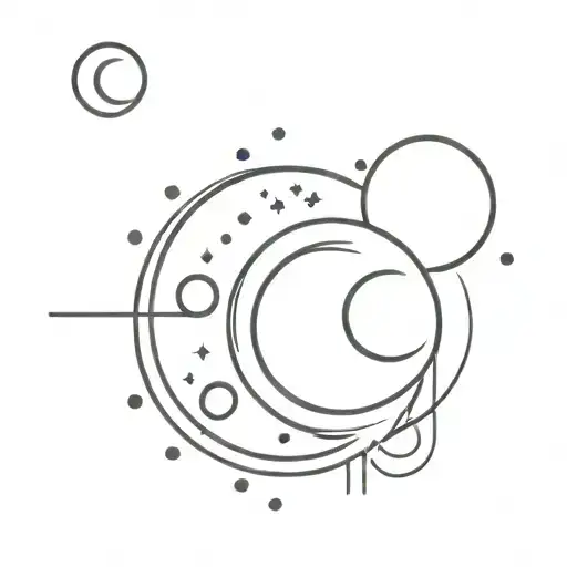 A binary code design incorporating the sun and moon tattoo design idea