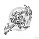 beyblade dragon pokeball tattoo design idea