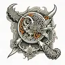 Noble, Elias, pants tattoo design idea