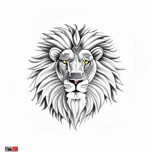ram and lion tattoo design idea