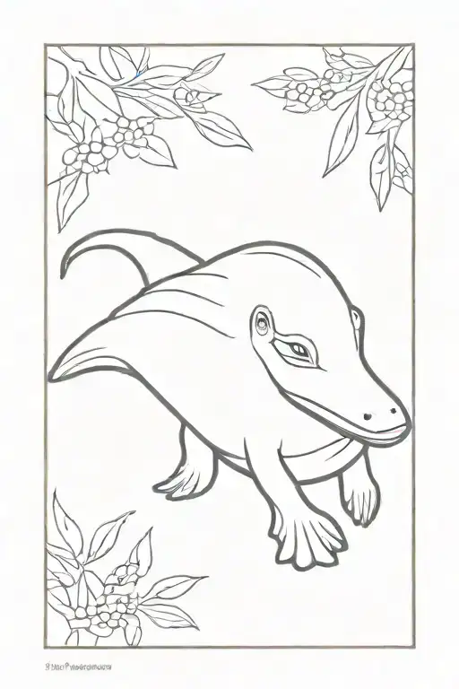 platypus tattoo design idea