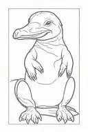 platypus sitting tattoo design idea