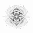 A geometric design representing the interconnectedness of life with the mantra 'om namo bhagavate vasudevaya' tattoo design idea