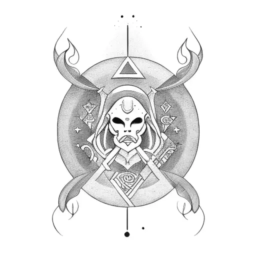 Libra and Aquarius tattoo design idea