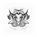 Aries with libra tattoo design idea