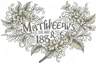 tatoo with text that says matthews 18:6 end text and i want leaves and thorns coming out of the sides  tattoo design idea