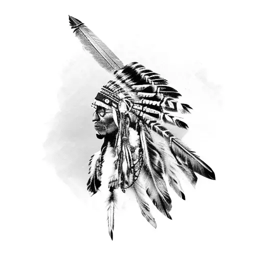 native indian crazy warrior 39 tattoo design idea