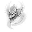 Roshan name and wing tattoo design idea