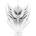 Roshan name and wing tattoo design idea