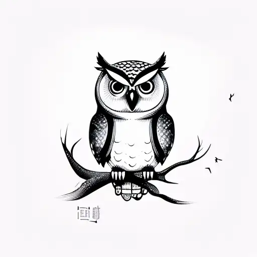 CUTE owl tattoo design idea