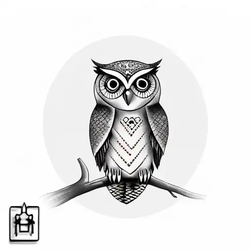 CUTE OWL tattoo design idea