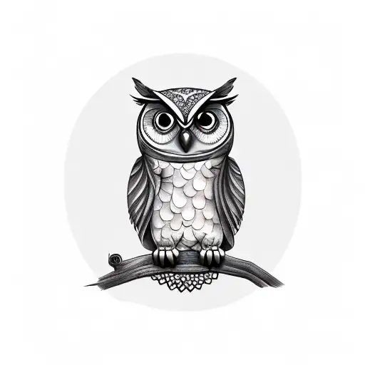 CUTE OWL tattoo design idea