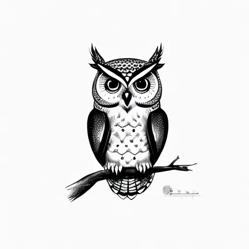 CUTE owl tattoo design idea