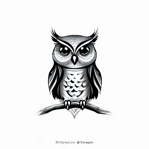 CUTE owl tattoo design idea