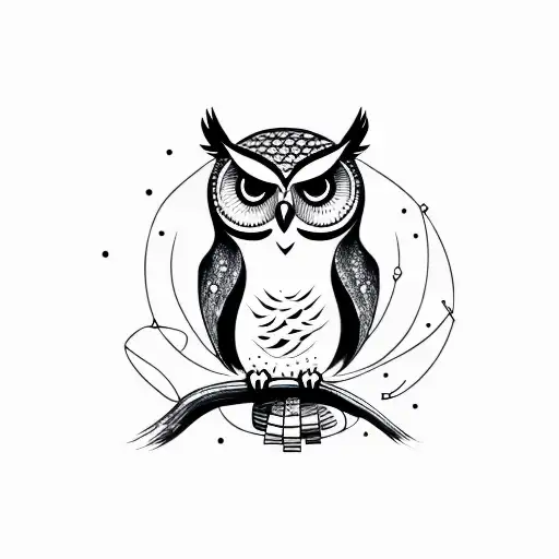 CUTE owl tattoo design idea