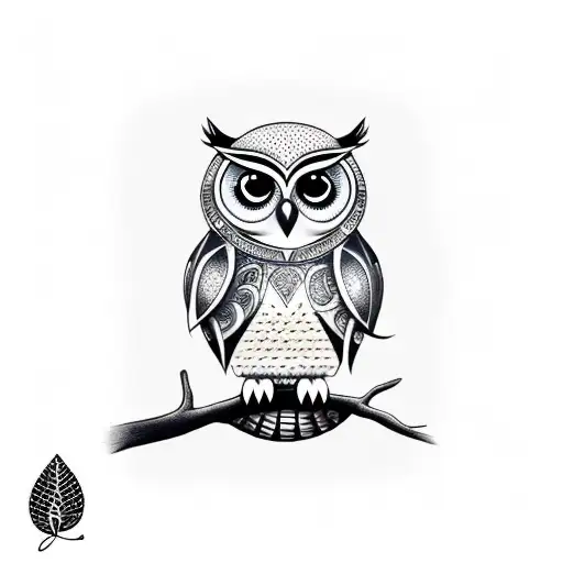 CUTE OWL tattoo design idea