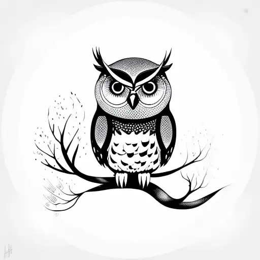 CUTE owl tattoo design idea
