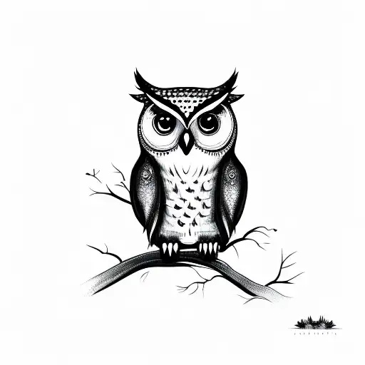 CUTE owl tattoo design idea