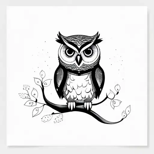 CUTE owl tattoo design idea