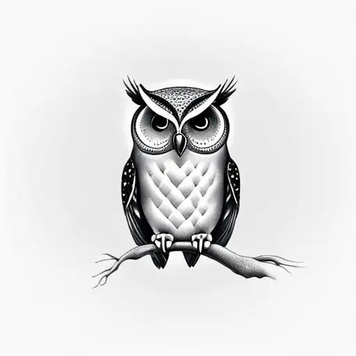 CUTE owl tattoo design idea