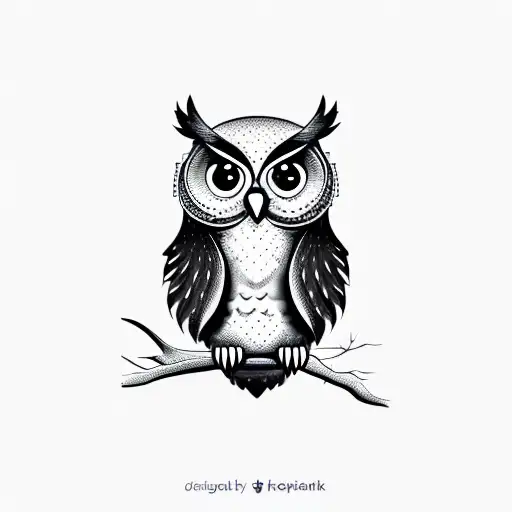 CUTE owl tattoo design idea