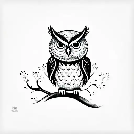 CUTE owl tattoo design idea
