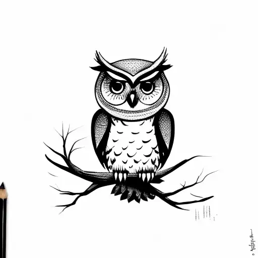 CUTE owl tattoo design idea