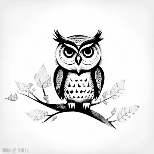 CUTE owl tattoo design idea