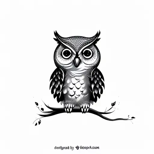CUTE owl tattoo design idea