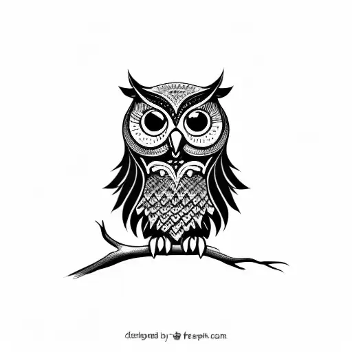 CUTE owl tattoo design idea