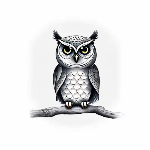 CUTE OWL tattoo design idea