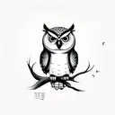 CUTE owl tattoo design idea