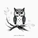 CUTE owl tattoo design idea