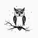 CUTE owl tattoo design idea