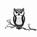 CUTE owl tattoo design idea