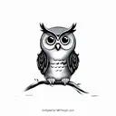 CUTE owl tattoo design idea