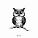 CUTE owl tattoo design idea