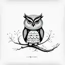 CUTE owl tattoo design idea